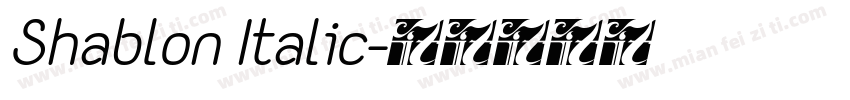 Shablon Italic字体转换